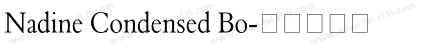 Nadine Condensed Bo字体转换
